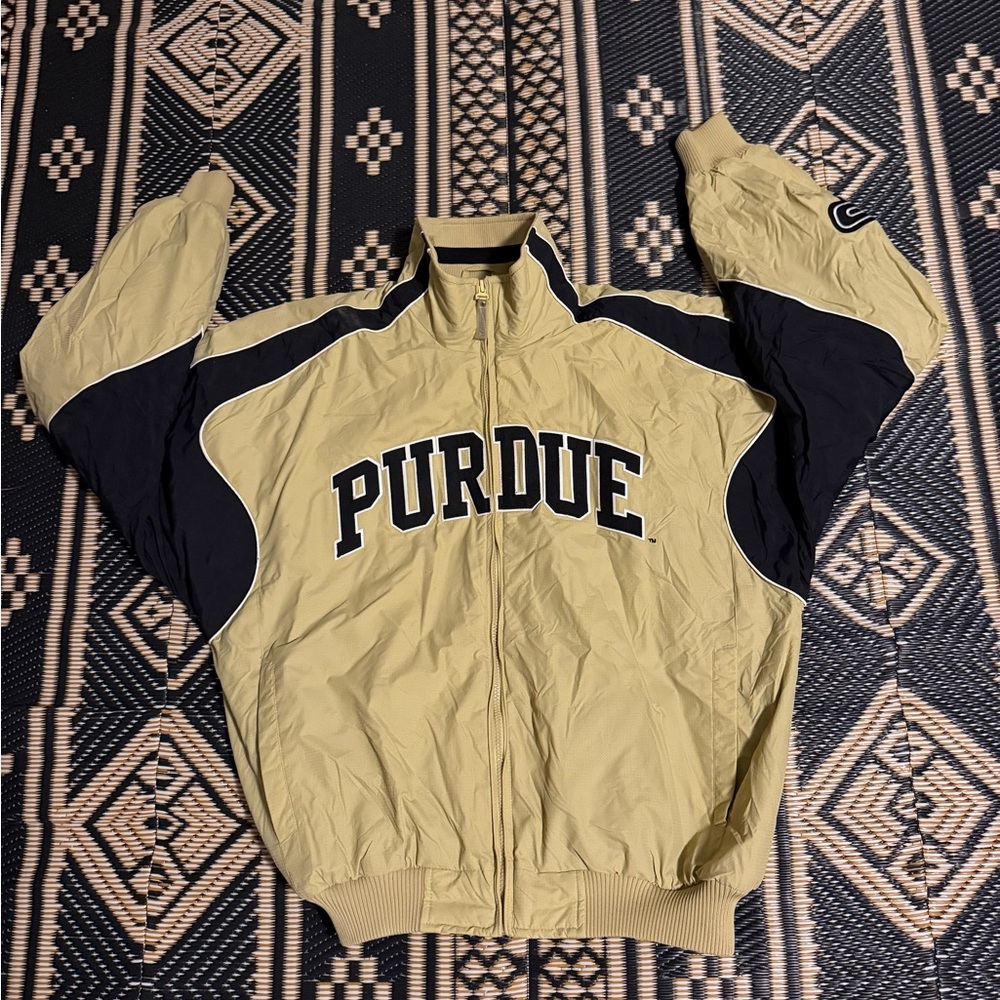 Majestic Purdue Jacket - Black and Tan Purdue team jacket size L